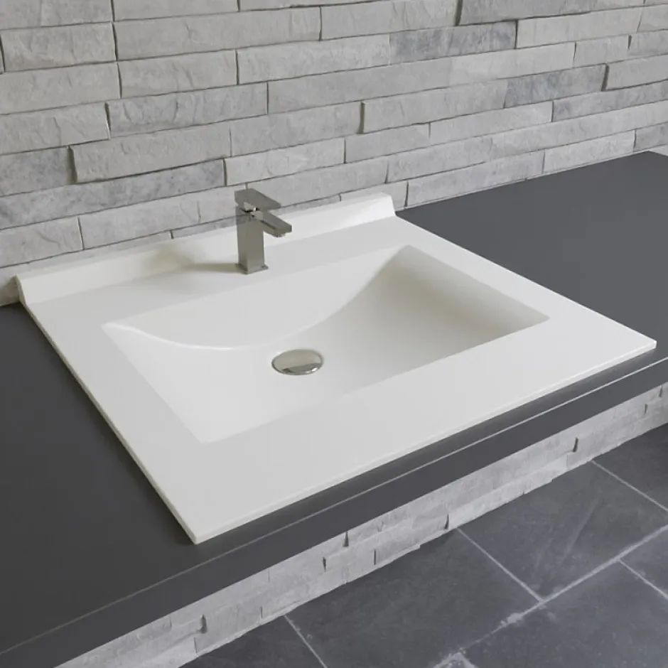 Cuisibane Plan simple vasque en résine de synthèse RESIPLAN - 60 cm* Plan Simple Vasque