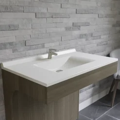 Cuisibane Plan simple vasque en résine de synthèse RESIPLAN - 90 cm* Plan Simple Vasque