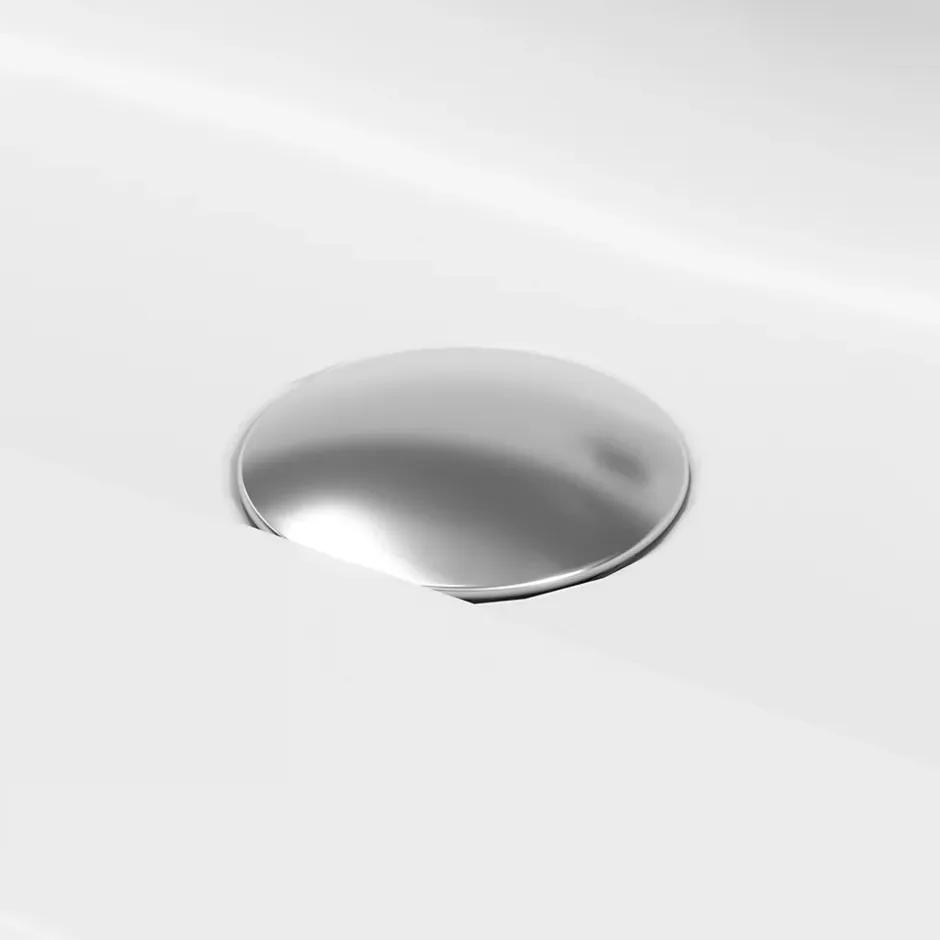 GoodHome Plan simple vasque l.80,6 x H.12,3 x P.45,2 cm, en céramique blanche, levanna* Plan Simple Vasque