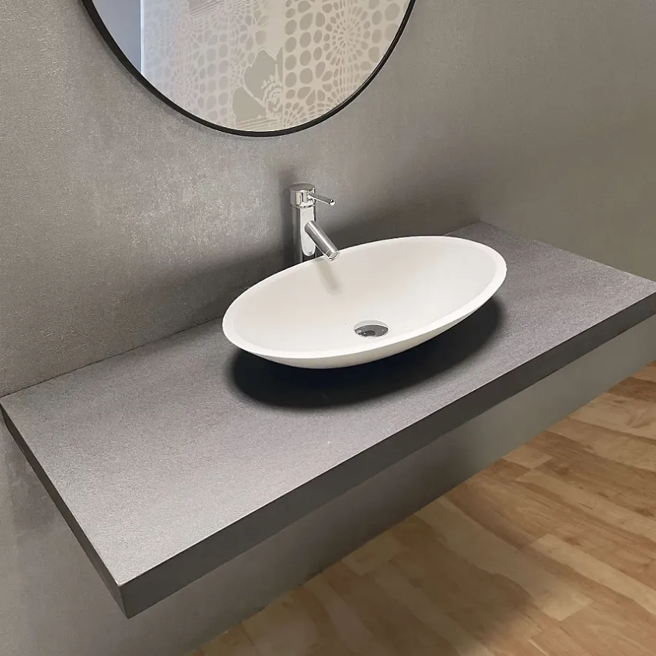 Byca Plan suspendu - 120cm - aspect béton ciré
