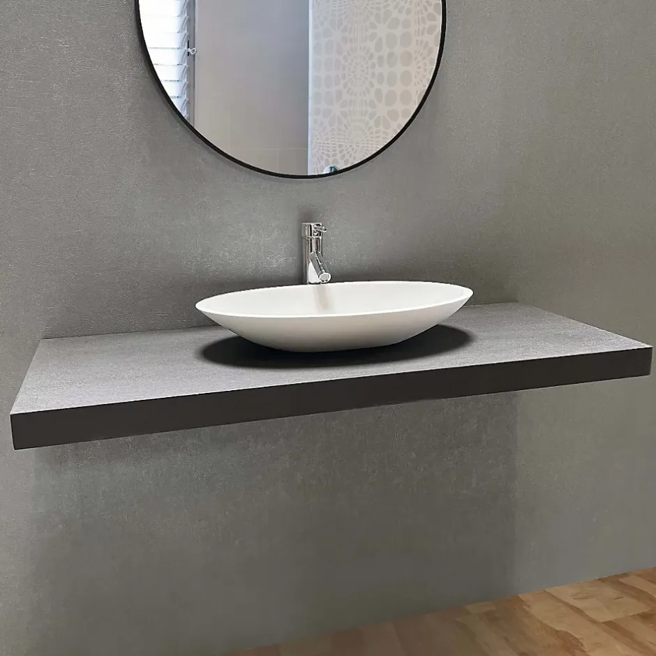 Byca Plan suspendu - 120cm - aspect béton ciré