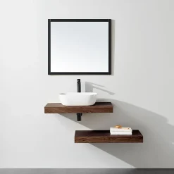 Stano Plan suspendu pour vasque TOP noyer 80 x 46 cm* Plan De Travail Salle De Bains