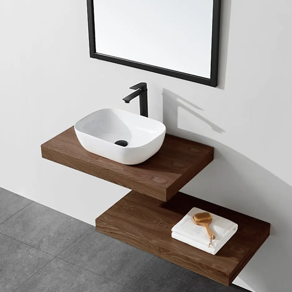 Stano Plan suspendu pour vasque TOP noyer 120 x 46 cm