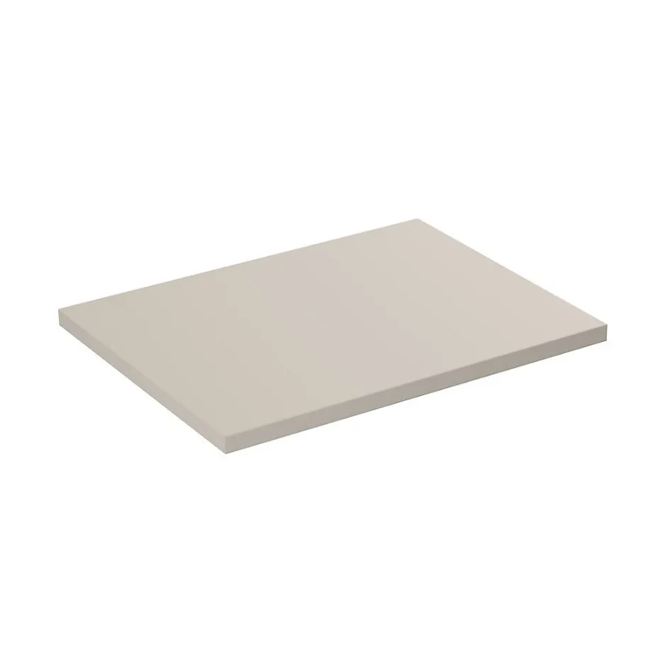 Meublorama Plan vasque BELLA 60 cm Coloris marron congo Finition mate pour meuble suspendu* Plan Double Vasque