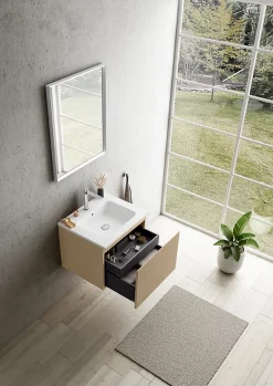 Ipiemme SRL Plan vasque blanc en céramique l.60 cm, Pura+* Plan Simple Vasque