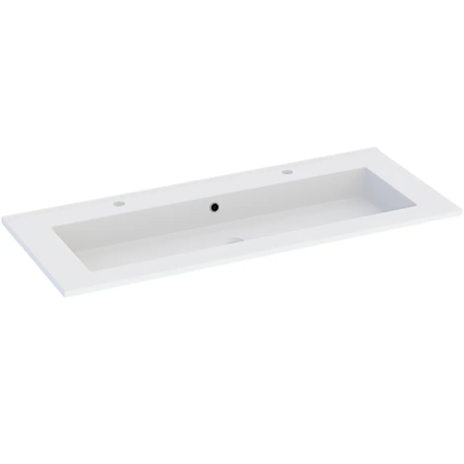 Plan vasque blanc en céramique l.120 cm, Calao