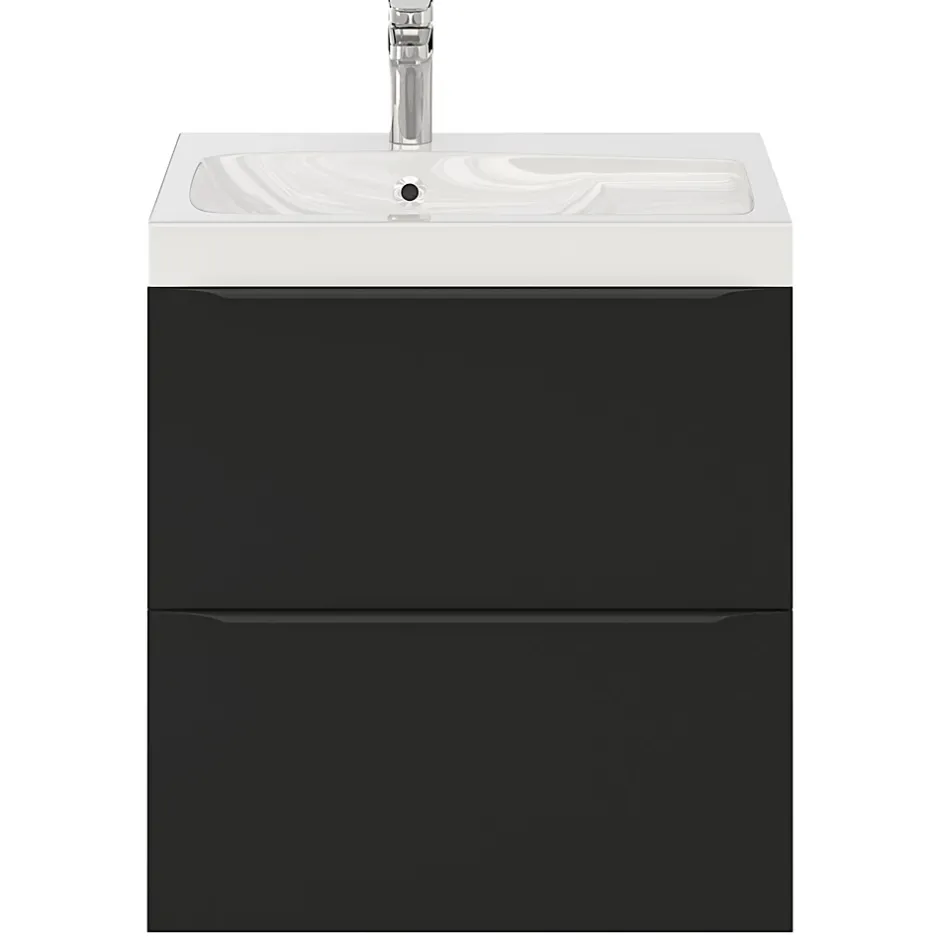 GoodHome Plan vasque blanc en résine l.60 cm Mila