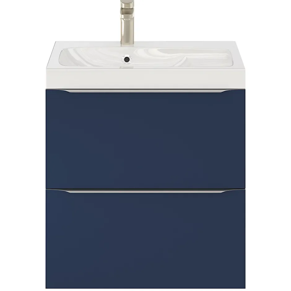 GoodHome Plan vasque blanc en résine l.60 cm Mila