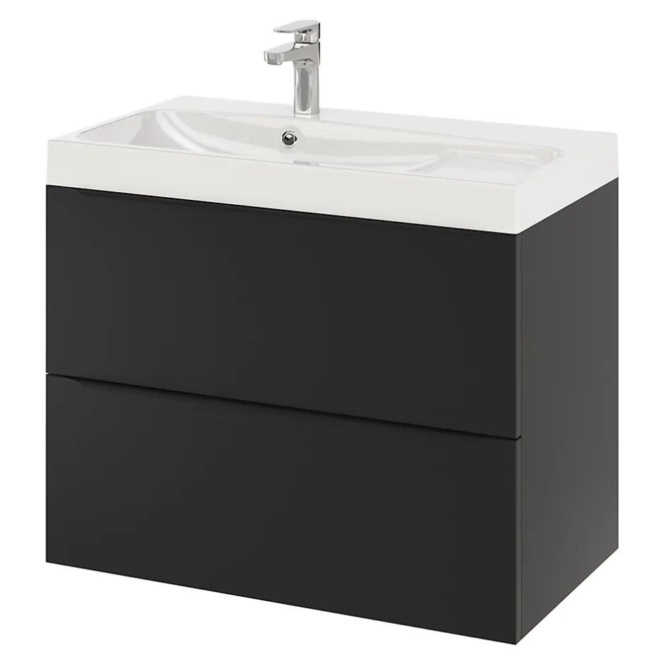 GoodHome Plan vasque blanc Mila 80 cm
