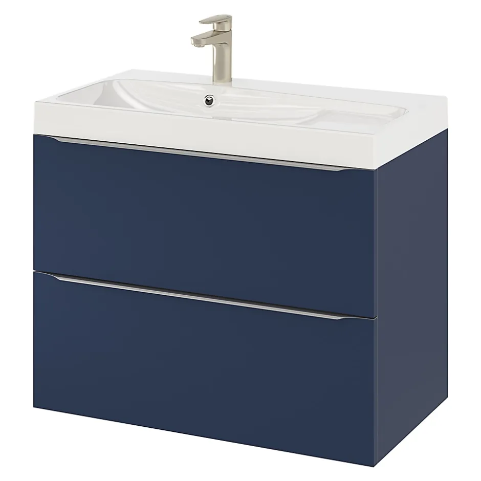 GoodHome Plan vasque blanc Mila 80 cm