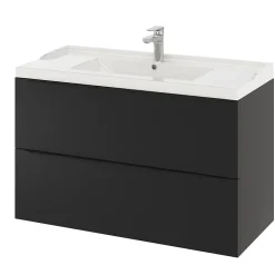 GoodHome Plan vasque blanc Lana 100 cm