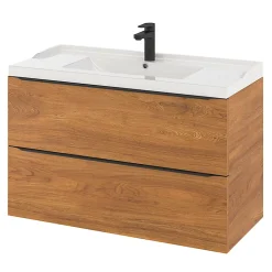 GoodHome Plan vasque blanc Lana 100 cm