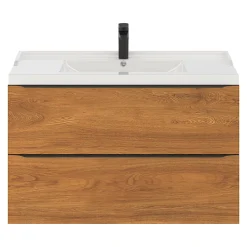 GoodHome Plan vasque blanc Lana 100 cm