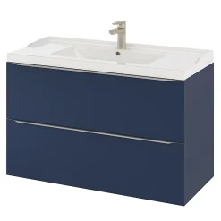 GoodHome Plan vasque blanc Lana 100 cm