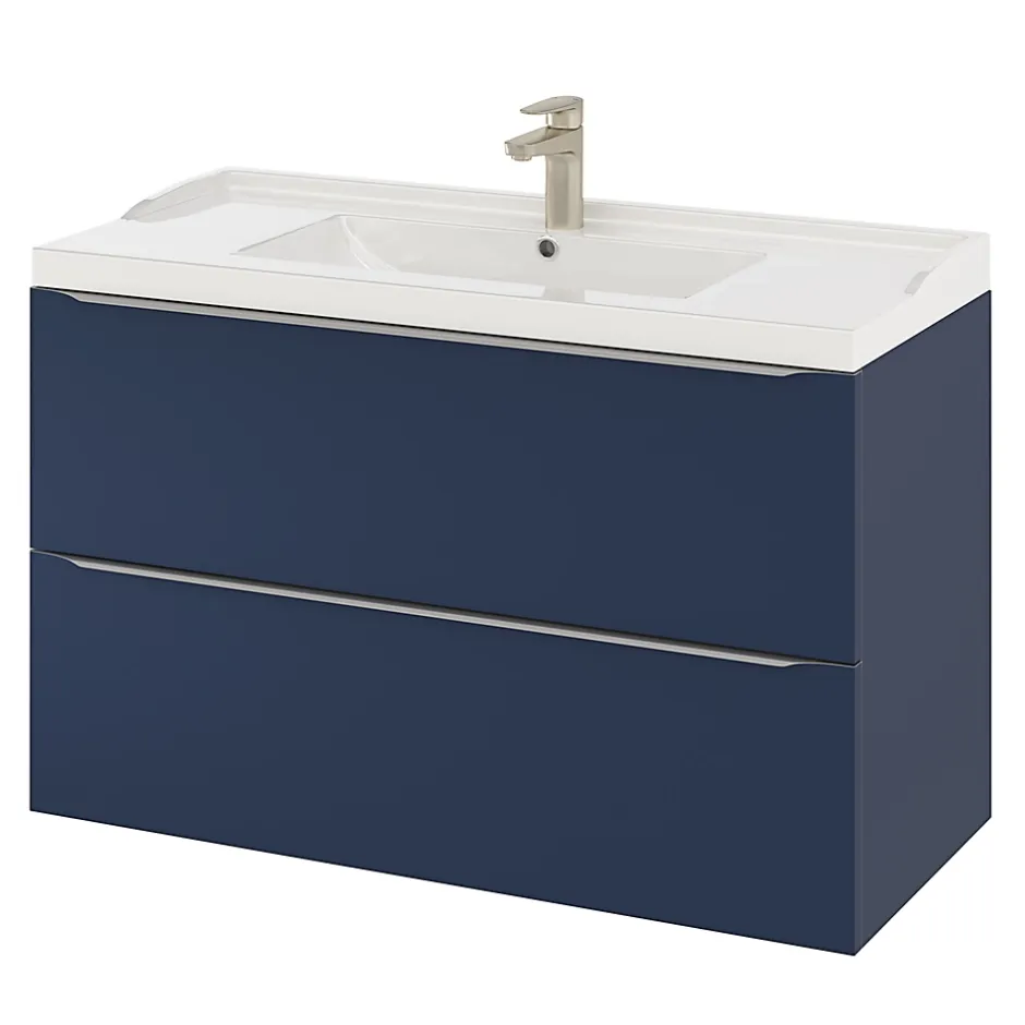 GoodHome Plan vasque blanc Lana 100 cm