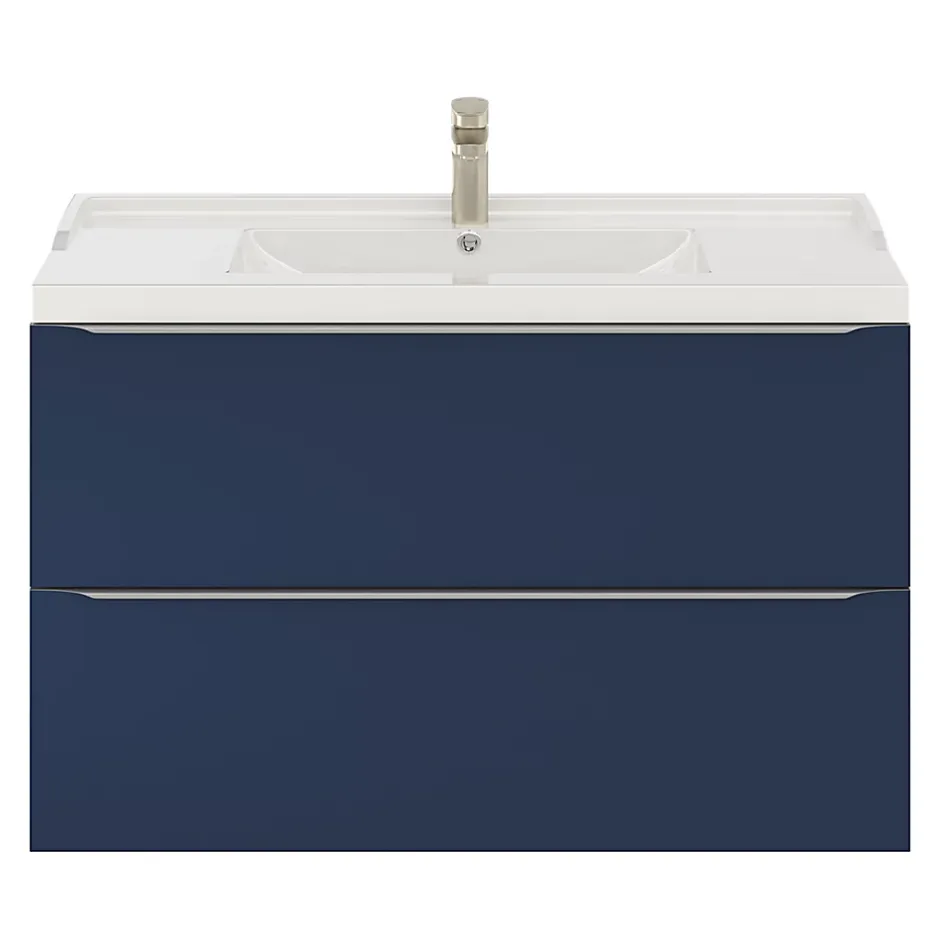 GoodHome Plan vasque blanc Lana 100 cm