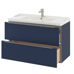 GoodHome Plan vasque blanc Lana 100 cm