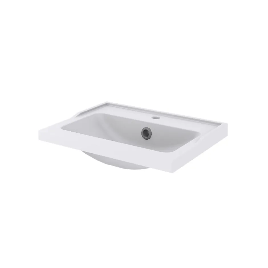GoodHome Plan vasque blanc Lana 60 cm