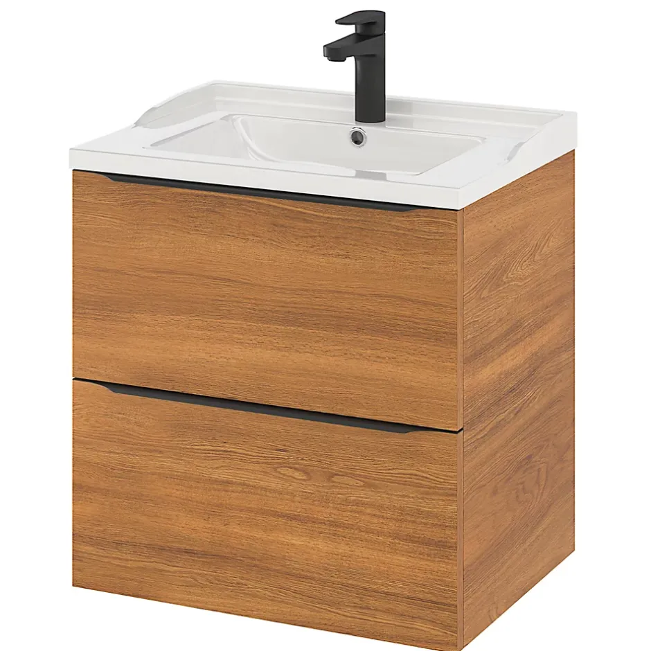 GoodHome Plan vasque blanc Lana 60 cm