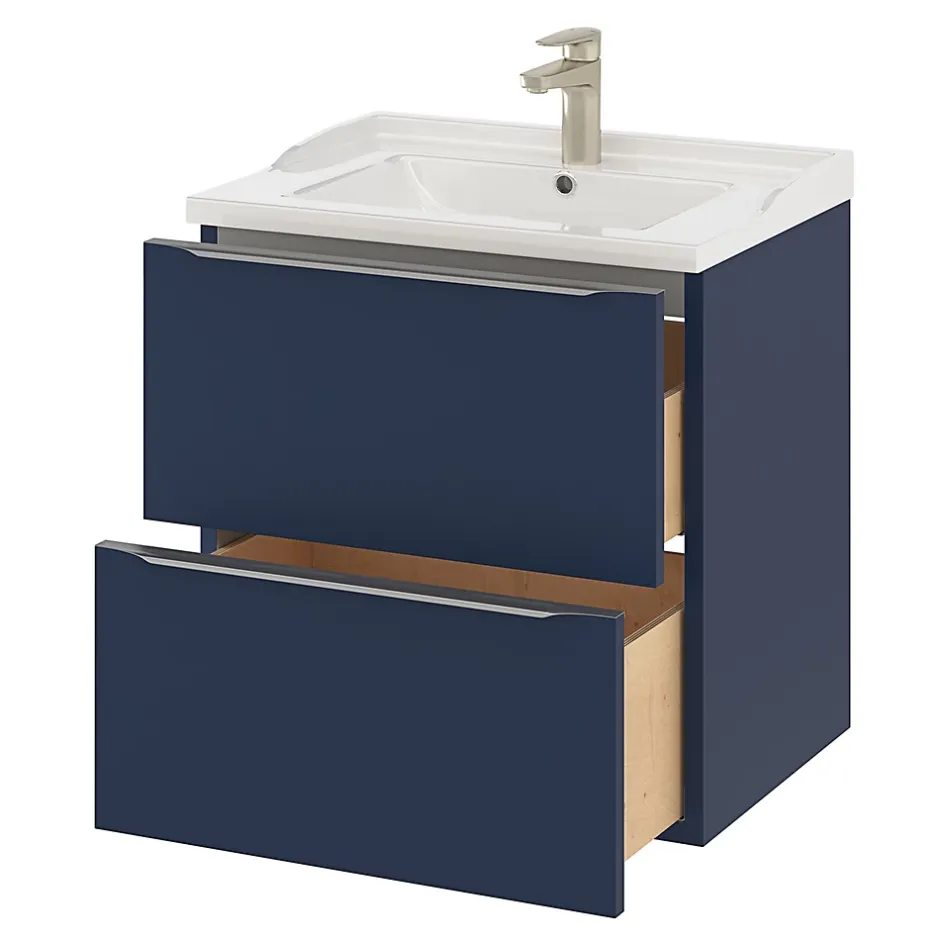 GoodHome Plan vasque blanc Lana 60 cm