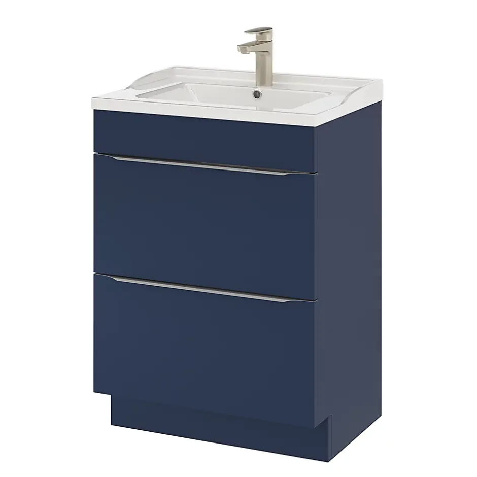GoodHome Plan vasque blanc Lana 60 cm