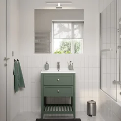 GoodHome Plan vasque blanc Lana 60 cm