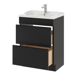 GoodHome Plan vasque blanc Lana 60 cm