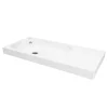 GoodHome Plan vasque blanc satin en résine l.80,4 x P.36,2 cm, Maza* Plan Simple Vasque
