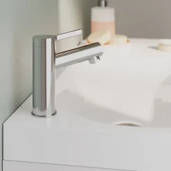 GoodHome Plan vasque blanc satin en résine l.80,4 x P.36,2 cm, Maza* Plan Simple Vasque