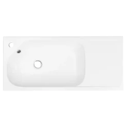 GoodHome Plan vasque blanc satin en résine l.80,4 x P.36,2 cm, Maza* Plan Simple Vasque
