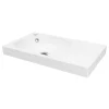 GoodHome Plan vasque blanc satin en résine l.60,4 x P.36,2 cm, Maza