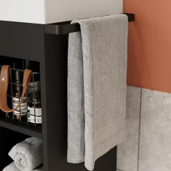 GoodHome Plan vasque blanc satin en résine l.60,4 x P.36,2 cm, Maza