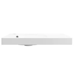 GoodHome Plan vasque blanc satin en résine l.60,4 x P.36,2 cm, Maza