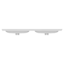 GoodHome Plan vasque double blanc en céramique l.120 cm, Endell