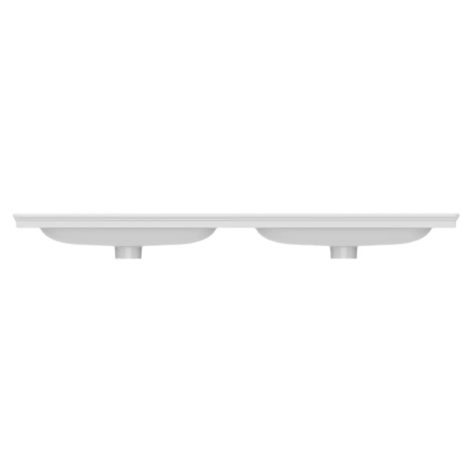 GoodHome Plan vasque double blanc en céramique l.120 cm, Endell