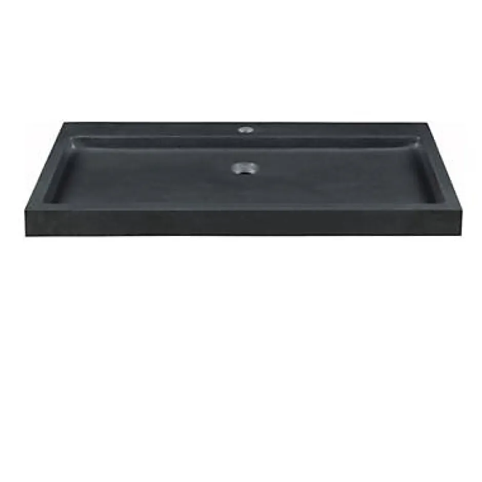 Cooke & Lewis Plan vasque en pierre noire 90 cm, Harmon