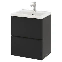 GoodHome Plan vasque faible profondeur blanc Nira 50 cm