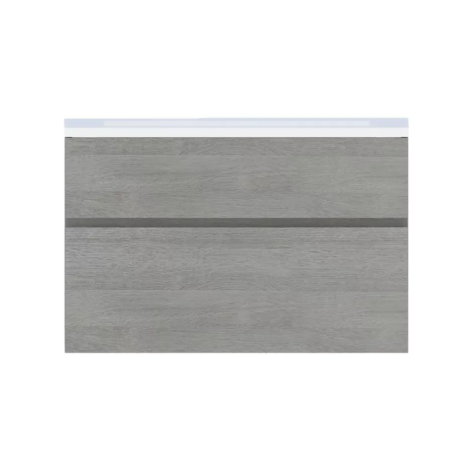 Cooke & Lewis Plan vasque faible profondeur l.90 cm blanc en résine, Calao* Plan Simple Vasque