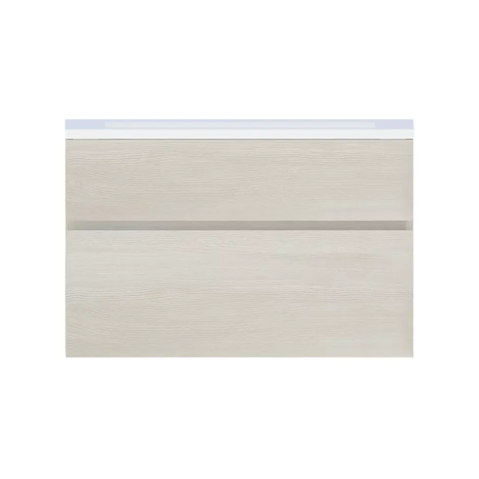 Cooke & Lewis Plan vasque faible profondeur l.90 cm blanc en résine, Calao* Plan Simple Vasque