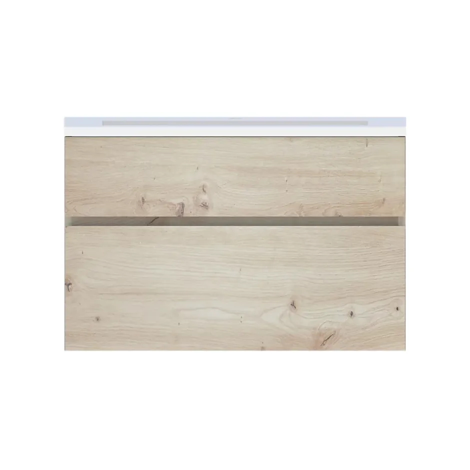 Cooke & Lewis Plan vasque faible profondeur l.90 cm blanc en résine, Calao* Plan Simple Vasque