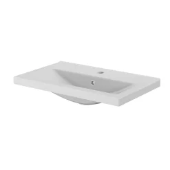 GoodHome Plan vasque faible profondeur blanc Nira 60 cm* Plan Simple Vasque