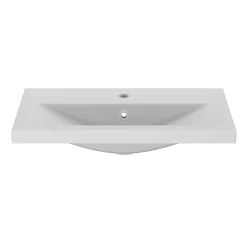 GoodHome Plan vasque faible profondeur blanc Nira 60 cm* Plan Simple Vasque