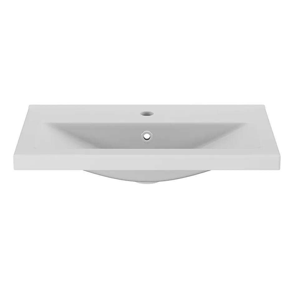 GoodHome Plan vasque faible profondeur blanc Nira 60 cm* Plan Simple Vasque