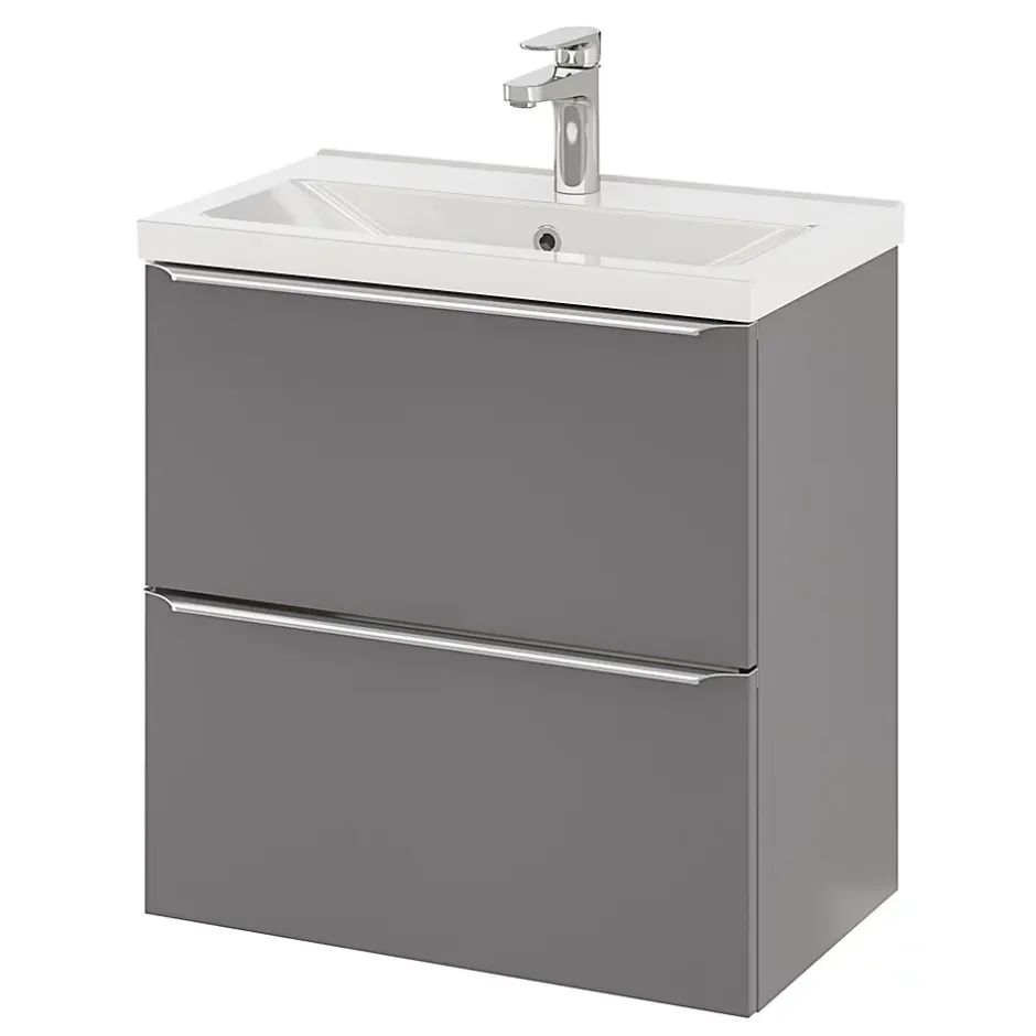 GoodHome Plan vasque faible profondeur blanc Nira 60 cm* Plan Simple Vasque