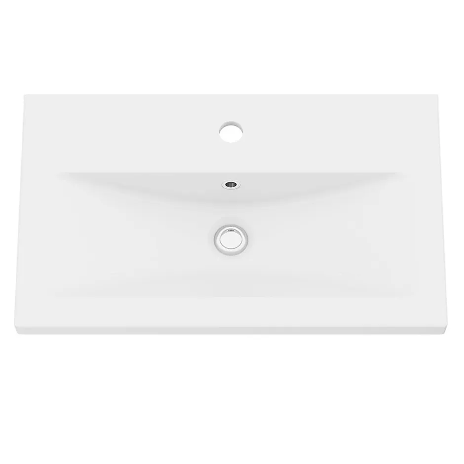 GoodHome Plan vasque faible profondeur blanc Nira 60 cm* Plan Simple Vasque