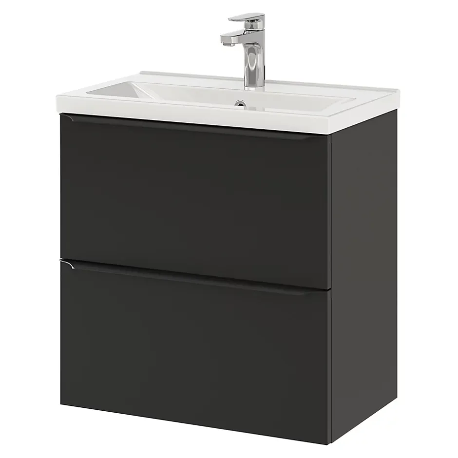GoodHome Plan vasque faible profondeur blanc Nira 60 cm* Plan Simple Vasque