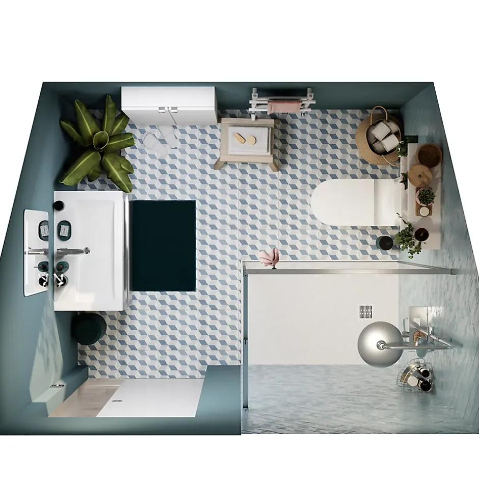 GoodHome Plan vasque faible profondeur blanc Nira 60 cm* Plan Simple Vasque