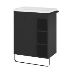 GoodHome Plan vasque faible profondeur blanc Nira 60 cm* Plan Simple Vasque