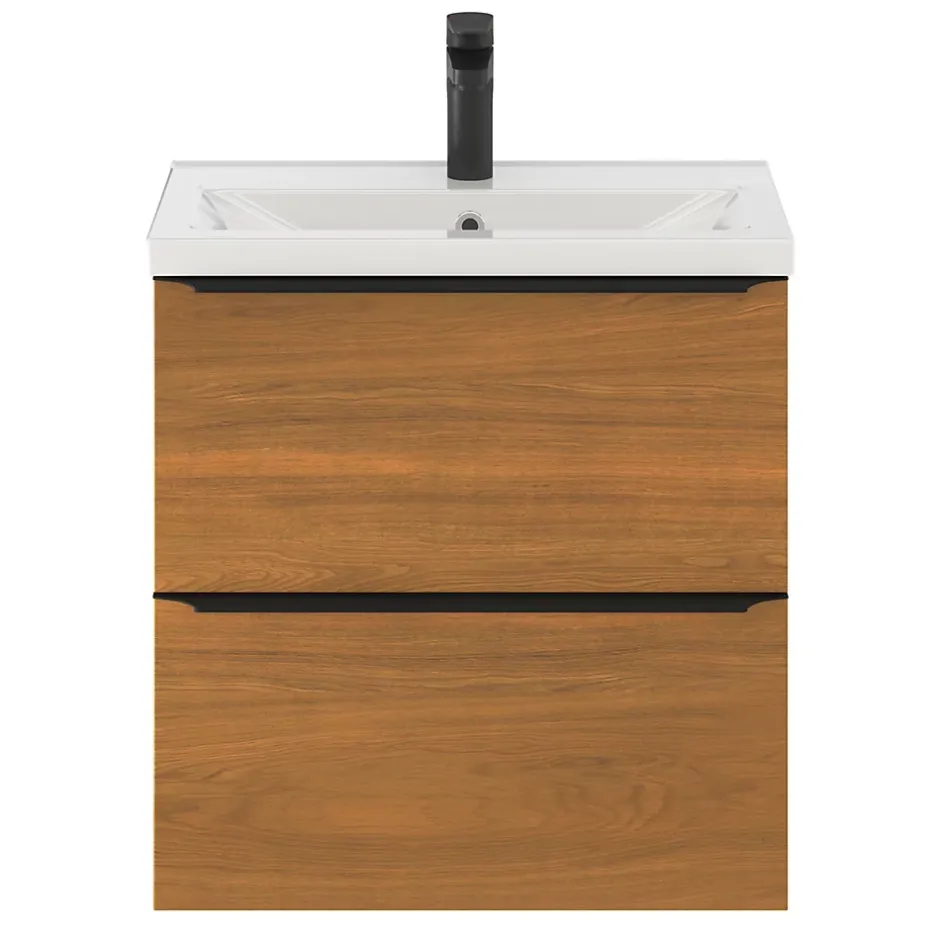 GoodHome Plan vasque faible profondeur blanc Nira 60 cm* Plan Simple Vasque