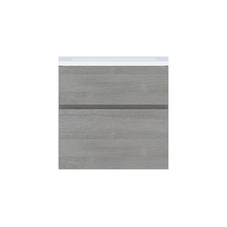 Cooke & Lewis Plan vasque faible profondeur l.60 cm blanc en résine, Calao